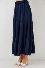 Women's Ayrobin Long Skirt 8048 - Navy Blue