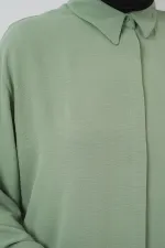 Kadın Uzun Gömlek Tunik 5945 - Çağla