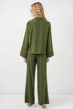 Women's Jacket and Trousers Two-Piece Set 30065 - Khaki