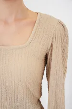 Chemisier à manches longues 0442 - Biscuit