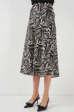 Jupe en satin 15806 - Beige clair