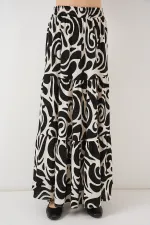 1898 Desenli Uzun Etek - C.Siyah