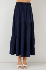 Women's Ayrobin Long Skirt 8048 - Navy Blue