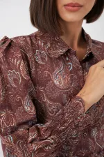 Robe hijab ceinturée pour femme 2589 - Marron