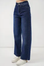 Kadın Yüksek Bel Kot Pantolon 30082 - Lacivert