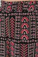 Kadın Desenli Viskon Pantolon 6749 - Siyah