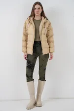 5117 Hooded Puffer Jacket - Mink