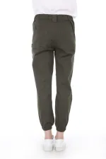 6445 ZİNCİR AKSESUARLI KARGO PANTOLON - Haki