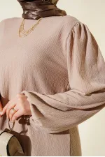 Ensemble tunique, pantalon et haut couleur pierre pour femme 6663