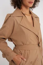 Trench-coat croisé 5936 - Biscuit