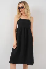 Women's Strappy Ayrobin Dress 2565 - Black