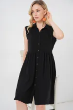 Women's Zero Sleeve Midi Dress 2563 - Black