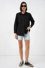 Women's Long Sleeve Basic Shirt 20279 - Black
