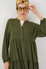 2527 Women's Long Hijab Dress - Khaki 2527 Women's Long Hijab Dress - Khaki