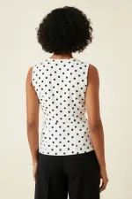 Women's Sleeveless Tie-Up Blouse 40015 - White