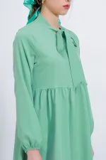 Ensemble pantalon et tunique en maille menthe pour femme 6654