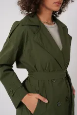 5936 Double-breasted Trench Coat - Khaki