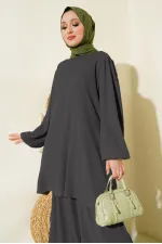 Ensemble tunique et pantalon pour femme 6663 - Anthracite
