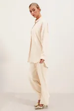 6631 Oversize Alt-Üst Takım - Ekru