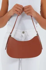 Women's Tan Plain Baguette Bag 010167