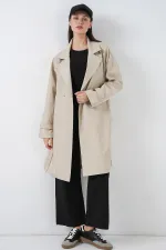 Trench-coat croisé pour femme 5987 - Beige