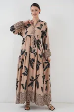 2423 Authentic Patterned Hijab Dress - D.Vizon