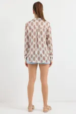 Chemise en satin fluide 3964 - Marron clair