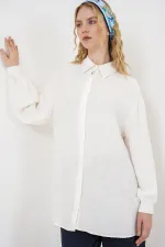 Women's Textured Oversize Tunic 5989 - White