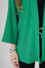 5862 Knitted Kimono - Green