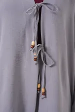 Kadın Ayrobin Kimono Pantolon İkili Takım 6739 - Gri