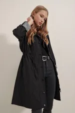 Trench-coat à ceinture 5808 - Noir