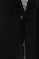 Kadın Önü Bağcıklı Bluz 952 - Siyah