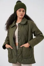 Manteau matelassé oversize pour femme 5226 - Kaki