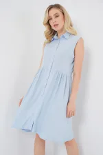 Robe midi sans manches pour femme 2563 - Bleu