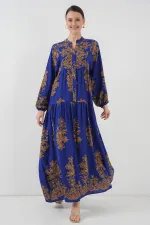 Robe hijab à motifs dorés Saks 2423