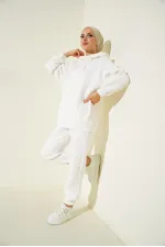 Survêtement oversize 55434 - Blanc