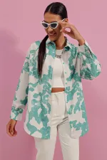 Chemise basique longue oversize 3900 - D. Menthe