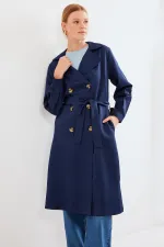 Trench-coat croisé 5853 - Bleu marine