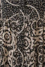 Robe hijab à motifs authentiques 2423 - Noir 9