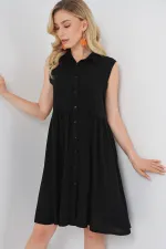 Women's Zero Sleeve Midi Dress 2563 - Black