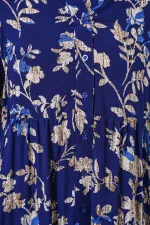 Women's Patterned Long Hijab Dress 2585 - E. Saks