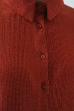 Kadın Örme Tesettür Alt Üst Takım 6711 - Kiremit