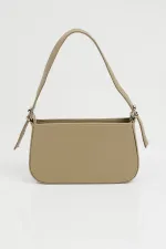 010172 Plain Baguette Shoulder Bag - Çağla