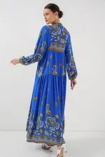 Robe hijab à motifs authentiques 2423 - Saks 1