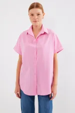 Chemise oversize à manches courtes 20120 - Rose