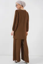 Ayrobin Tunic and Pants Set 6712 - Brown