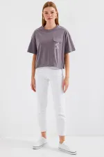 T-shirt oversize 4321 avec poche - Gris