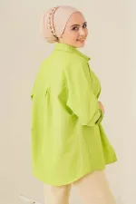 103901 Oversize Basic Hijab Shirt - Grey