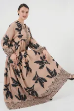 2423 Authentic Patterned Hijab Dress - D.Vizon