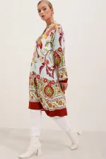 Robe en viscose à motifs 5903 - Bordeaux